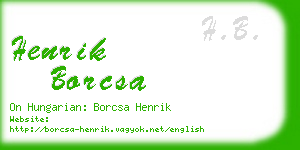 henrik borcsa business card